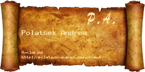 Polatsek Andrea névjegykártya